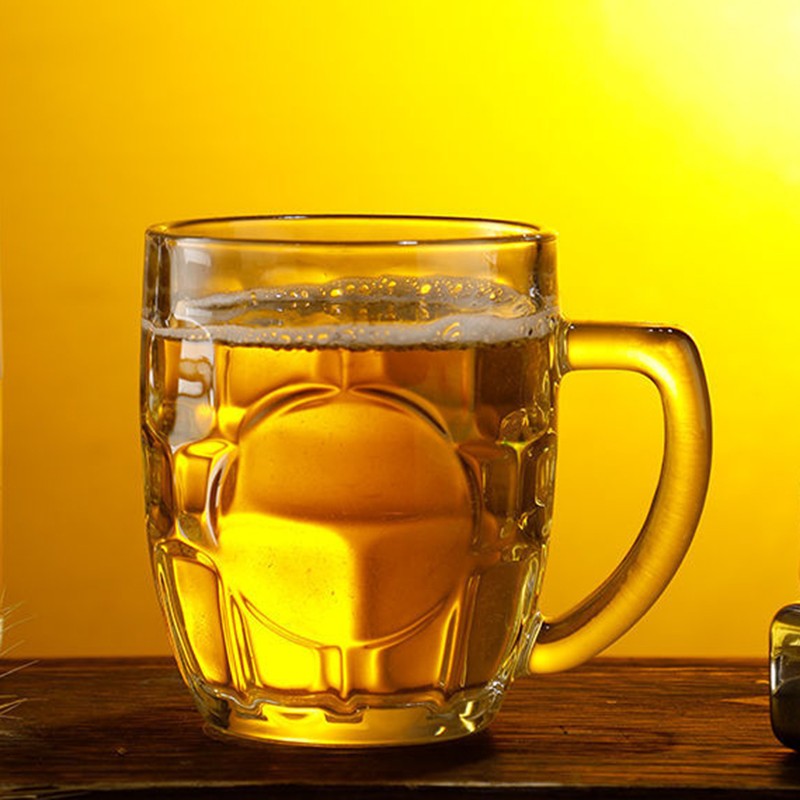 2 Peças de Copos de Vidro Engrossados Transparentes 260ml Caneca de Cerveja com Alça para Bar Festa em Casa Copo de Chá Copos de Água Copo Pequeno de Chopp