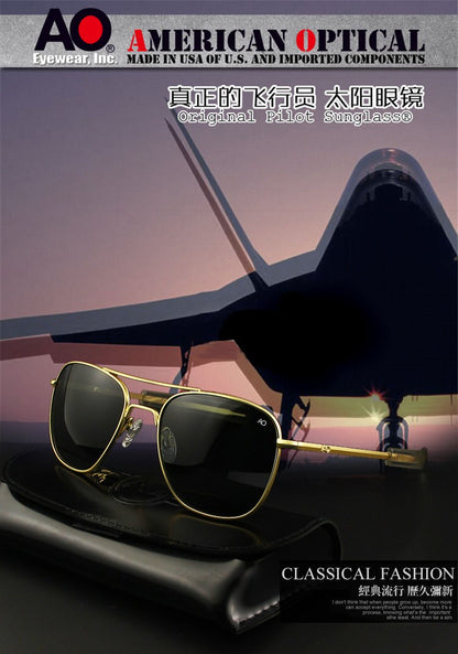Aviation Sunglasses Men Women Outdoor driving glasses pilot American Army Military Optical AO  SunGlasses glasses Oculos de sol