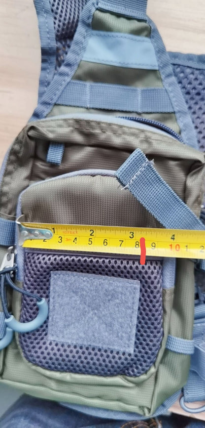Colete de Pesca com Mosca Ultra Leve Bassdash FV08 para Homens e Mulheres, Colete de Peito Portátil Tamanho Único