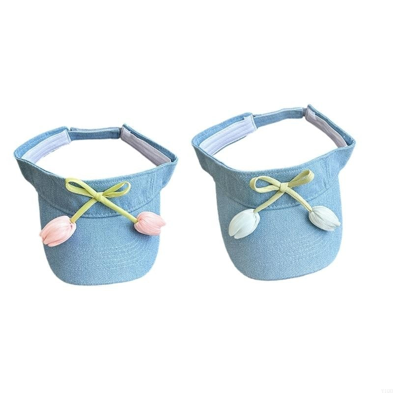 Women Casual Summer Sun Hat Adjustable and Breathable Hollow Top Outdoor Caps