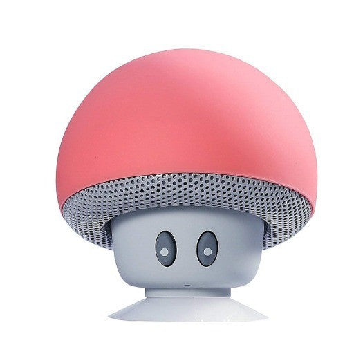 Mini Alto-Falante Bluetooth de Desenho Animado Fofo em Formato de Cogumelo com Ventosa Aprimorada, À Prova de Poeira, Presente de Aniversário para Crianças e Mulheres