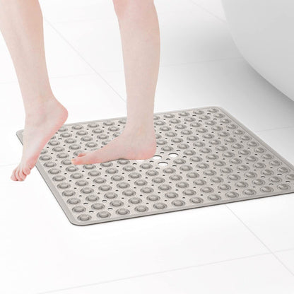 Tapete de chuveiro 53x53cm ventosa PVC antiderrapante tapete de banho quadrado para chão de chuveiro tapete de segurança antiderrapante para banheira carpete de banheiro