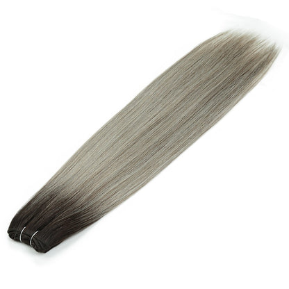 Alibaby Extensões de Cabelo Liso Ombré Tecelagem 26 Polegadas Cabelo Sintético Liso Longo Pacotes Cheios até as Pontas 150g