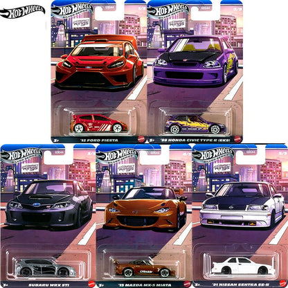 Hot Wheels GDG44-Q Compact Kings Series,Ford Fiesta Civic Subaru Mazda Nissan Sentra,1:64 Die-cast  Model Car Collector's Gift