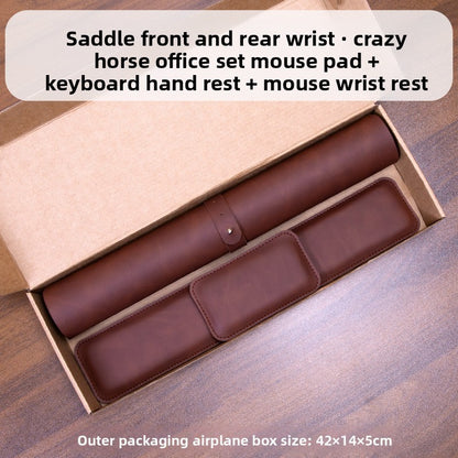 Mouse Pad de Mesa PU à Prova d'Água Grande Mousepad para Notebook Tapete de Mesa Antiderrapante Tapetes para Teclado Tapete de Mouse, protetor de pulso para mouse três peças