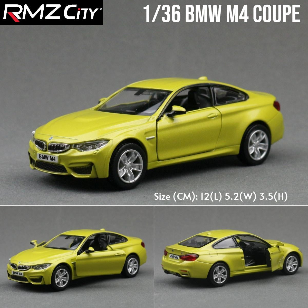 1/36 BMW M2 M3 M4 M5 Modelo de Carro de Brinquedo para Crianças RMZ City Miniatura de Metal Fundido de Corrida com Fricção para Coleção, Presente para Meninos