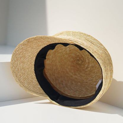 Chapéu Feminino de Sol de Verão Chapéu de Palha Irregular Viseira Chapéu Newsboy Atividades ao Ar Livre Rua Praia Viagem Chapéus Derby Base