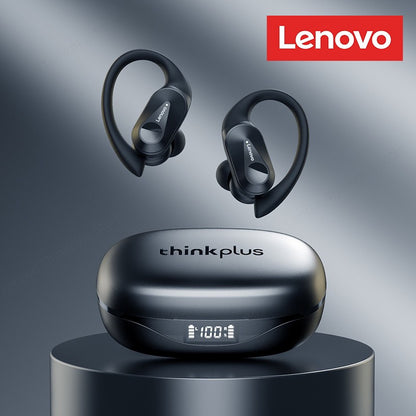 Fones de ouvido sem fio Lenovo LP75 TWS Bluetooth 5.3 com redução de ruído, gancho esportivo, estéreo HiFi, à prova d'água para jogos