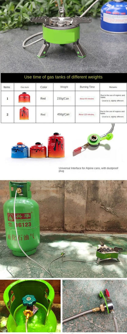 Fogão a Gás Portátil para Acampamento Durável Tipo Tanque, Fogão Elétrico de Sete Estrelas, Fogão de Gás Portátil para Acampamento, Tanque de Gás Butano para Camping, Acampamento ao Ar Livre, Fogão a Gás