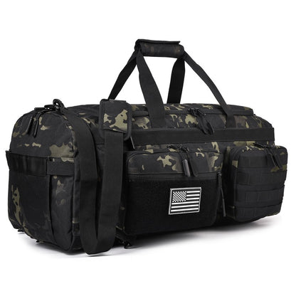LHI 50L 3 in 1 Travel Duffle Bag Men Large Gym Sports Bags Tactical Military Duffle Backpack with Shoes Compartment & Wet Pocket