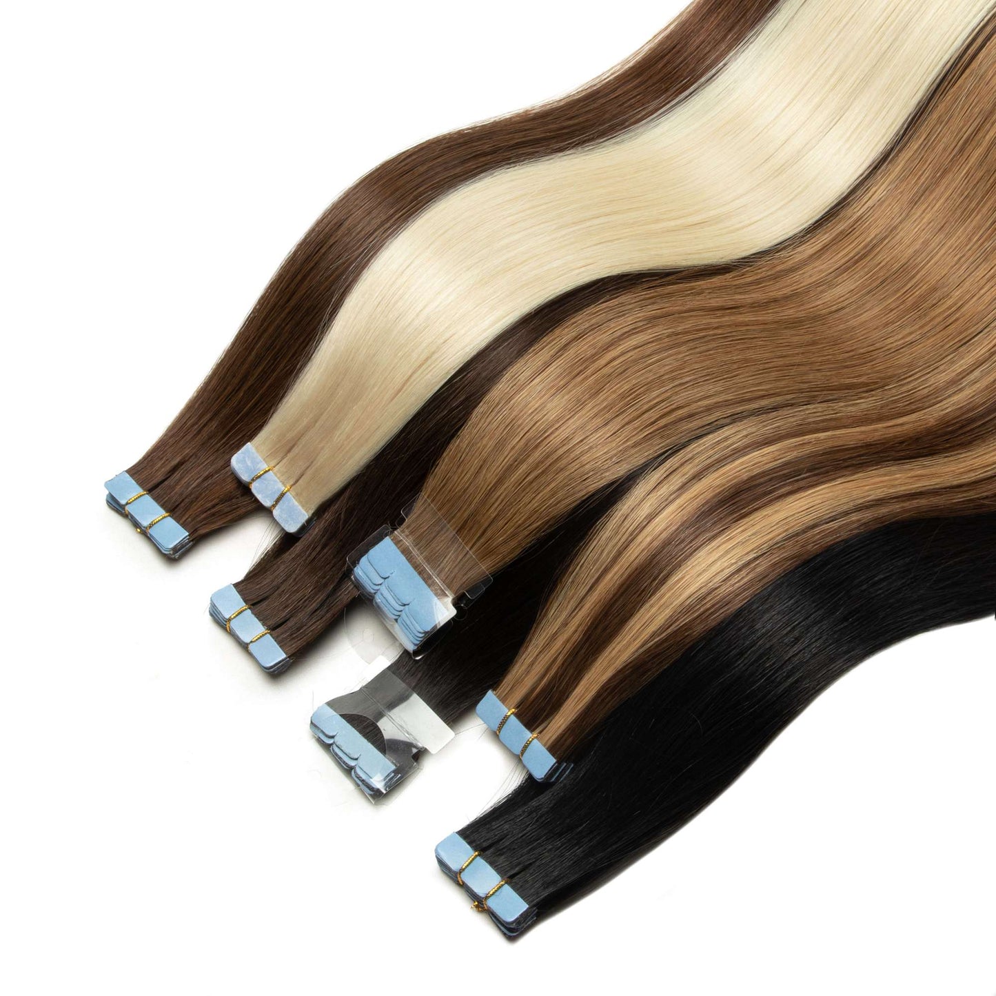 Mini Extensões de Cabelo Humano Natural com Fita Adesiva 3x0.8cm Fita Invisível 10un/pacote Para Cabelo LateralEnvio dos EUA