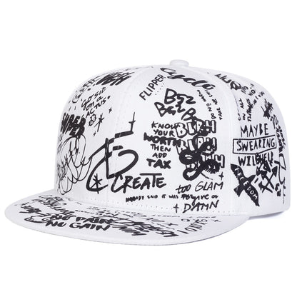 Unissex Bonés de Beisebol Ajustáveis com Estampa de Grafite 88 Letras, Estilo Hip-hop, Moda Primavera Outono, Casual, para Atividades ao Ar Livre, Chapéu de Proteção Solar
