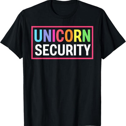 Cute I Love Them Security Unicorns Girl Mens Squad T Shirt