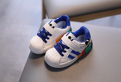 Spring And Autumn Boys And Girls Baby Walking Shoes Soft Sole Board Shoes Children's Single Shoes Anti Slip And Breathable Sneak