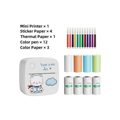 1200mAh Mini Printers Wireless Bluetooth Label Maker Printer 57mm Thermal Stickers Printer For School Home Text Photo Printing