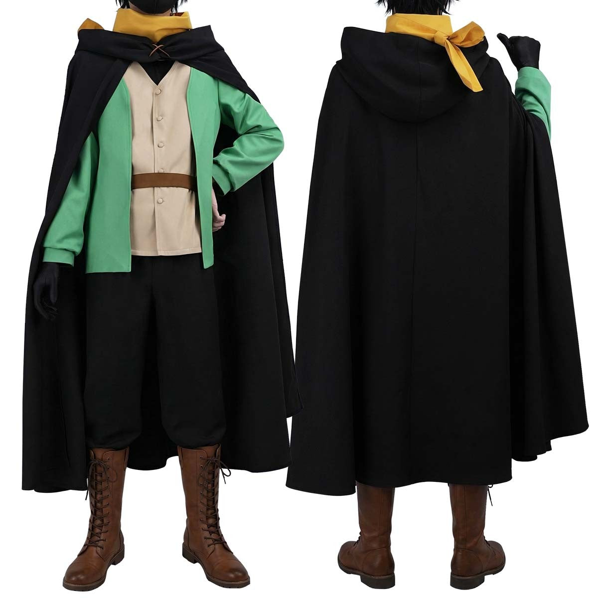 HOLOUN Zero Anime Natsuki Subaru Cosplay Costume Black Cloak Vest Pants Scarf Gloves Halloween Christams Convention XS-3XL