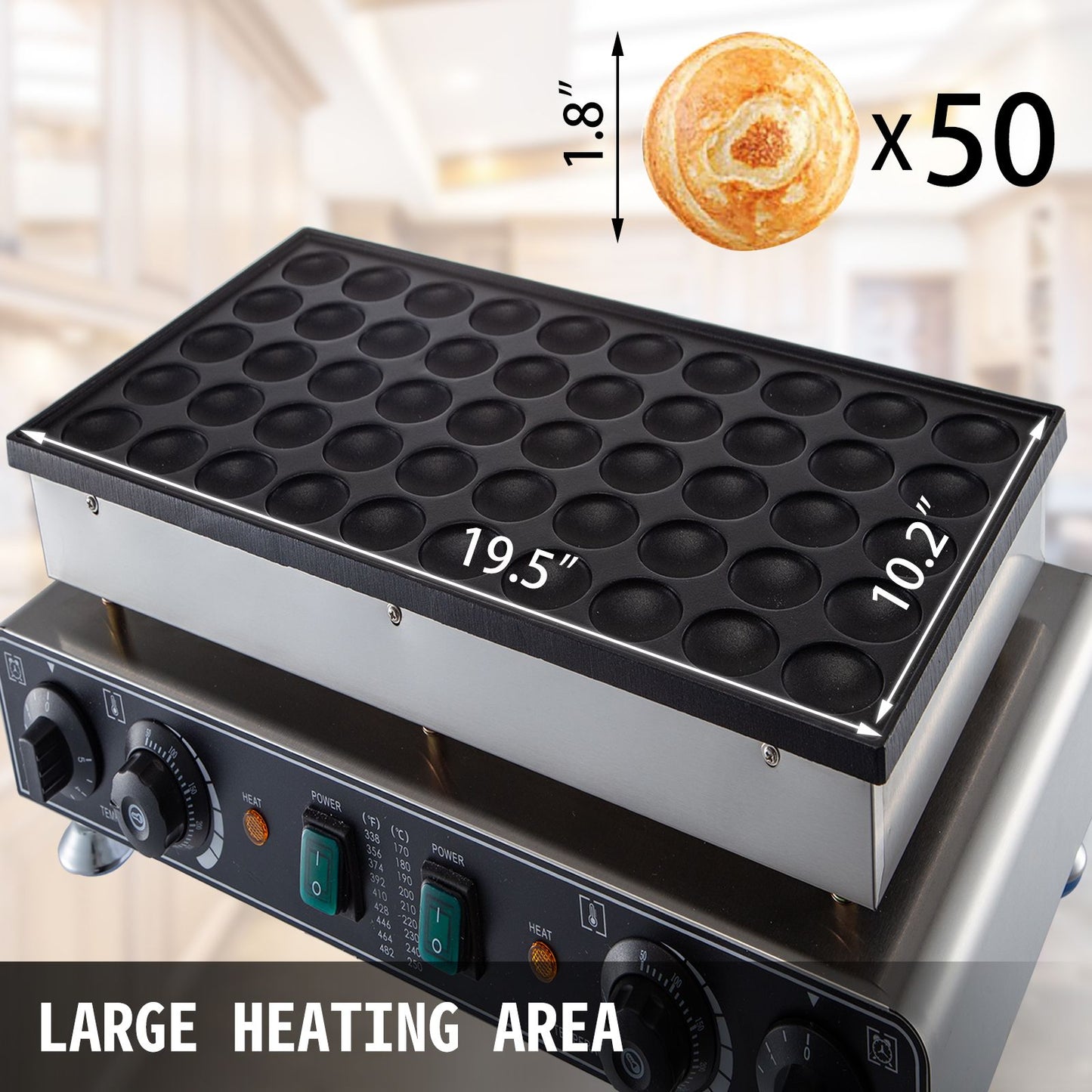 Commercial Electric Pancake Making Machine 50 Holes Waffle Maker Mini Dutch Pancake Maker Kitchen Home Appliance 110V 220V