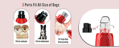 Dog Nail Grinder Dustproof with 2 LED Light - Super Quiet Powerful 6-Speed Nail Trimmer File for Small Medium Large Dogs dog acc