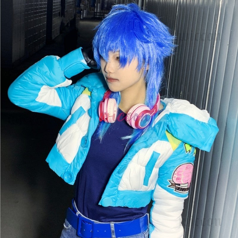 Athemis Dramatical Murder Seragaki Aoba Cosplay Costume Coat Gloves Wig Anime Cosplay Costume Custom High Quality