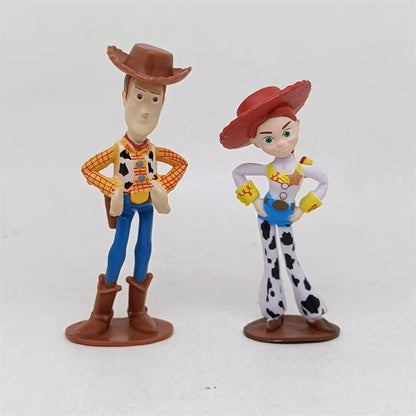 Hot 10pcs/set Movie Cartoon Toy Story 5 Jessie Woody Buzz Lightyear Forky Lilypad Smarty Pants Action Figure Model Toys Gifts