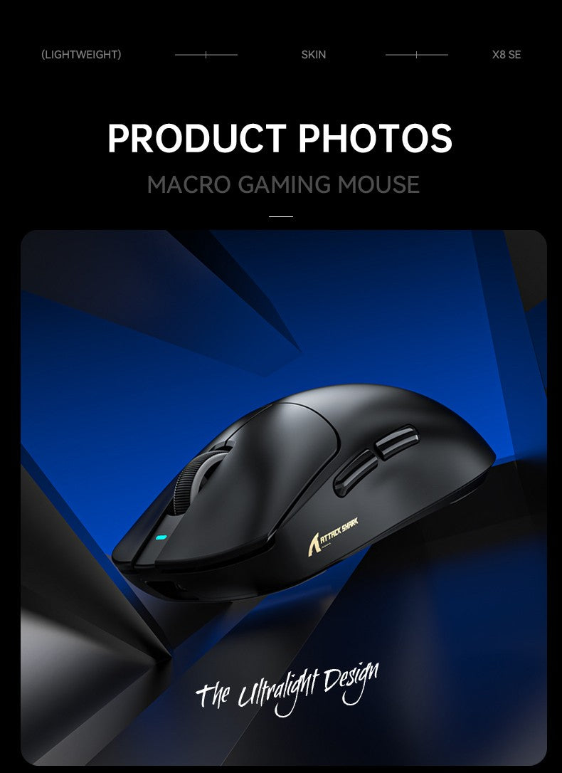 ATTACK SHARK X8 SE Wireless Gaming Mouse,25000 DPI,2.4G Wireless/Bluetooth/Wired Connection, Customized Mouse