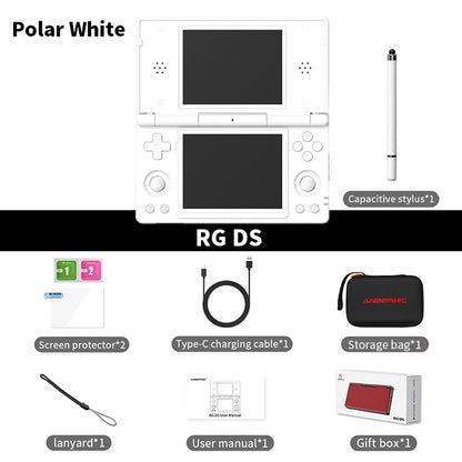 2026 Hot Sale Anbernic RG DS Handheld Game Console 4" IPS Dual Screen Android 4000mAh Flip Video Games Player