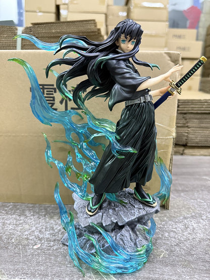 Demon Slayer Tokitou Muichirou Pvc Action Figure 33cm Anime Figure Gk Statue Model Toys Collection Doll Kids Christmas Gift Toy