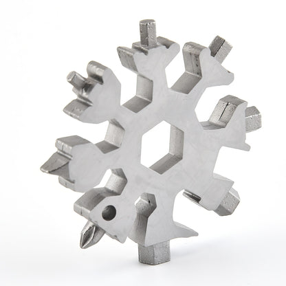 1 Ferramenta Multifuncional Floco de Neve, Abridor de Garrafas de Aço Inoxidável, Chave de Fenda, Chave Inglesa, Utensílio Essencial para Acampamento de Natal