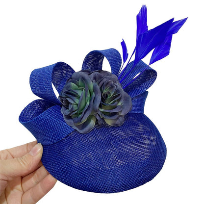 Acessórios de Cabelo para Noiva Bege Imitação Fascinators Chapéus Chapéu de Coquetel Ocasião Chapelaria Tiara