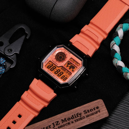 Full Custom AE1200 Royale Watch Mod Kit Watch Dial&Case&Strap Unique Customized Digital Military Watch Modification