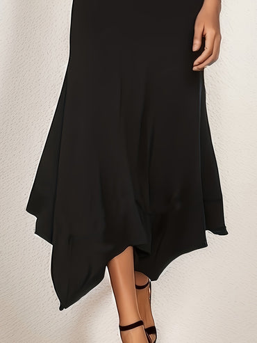 2024 summer new women's plus size fashion elegant temperament models knitted fabric half skirt