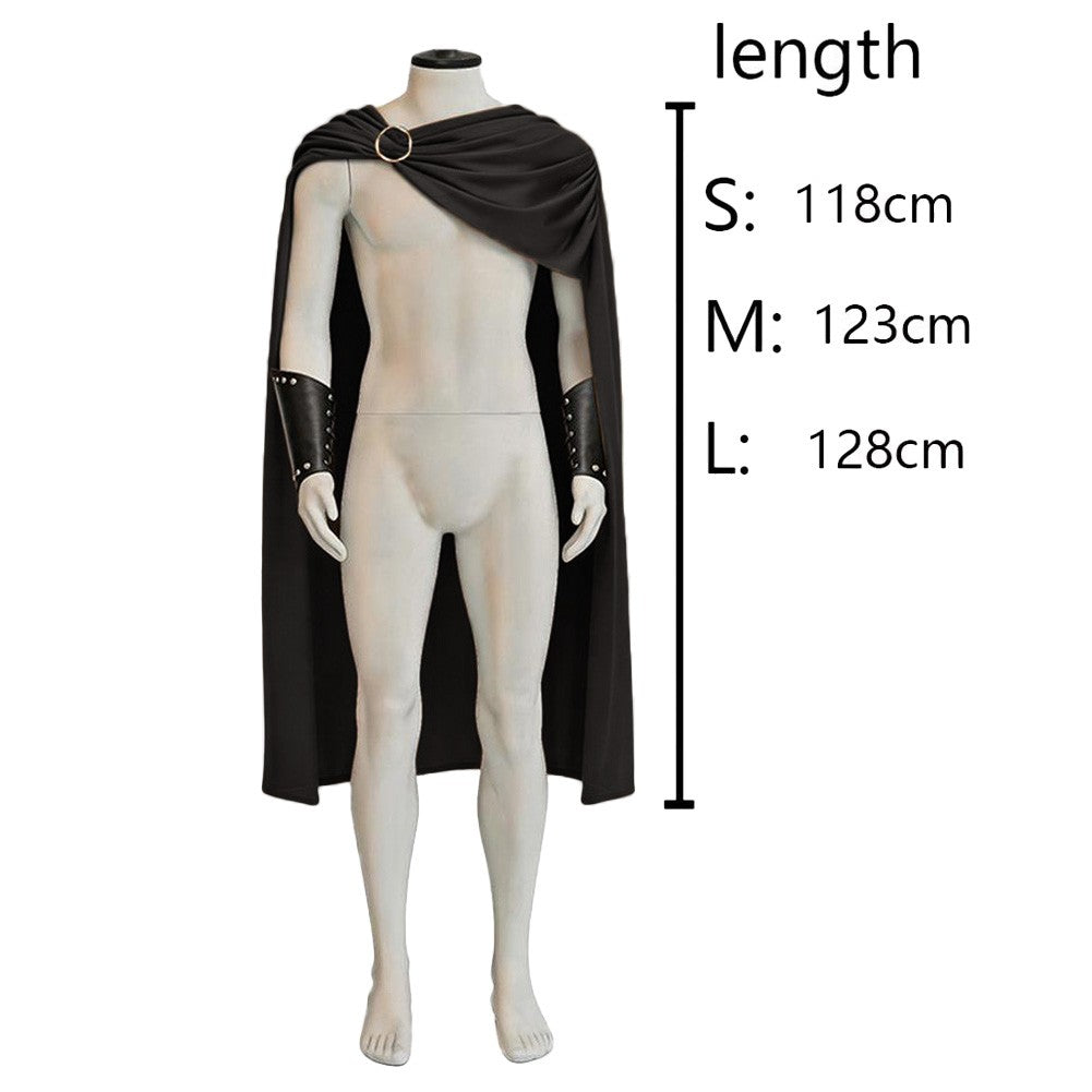 Roman Knight Spartan Cosplay Cloak Wristguard Costume Outfits Halloween Disguise Black Red Brown Cape Clothes Carnival Party