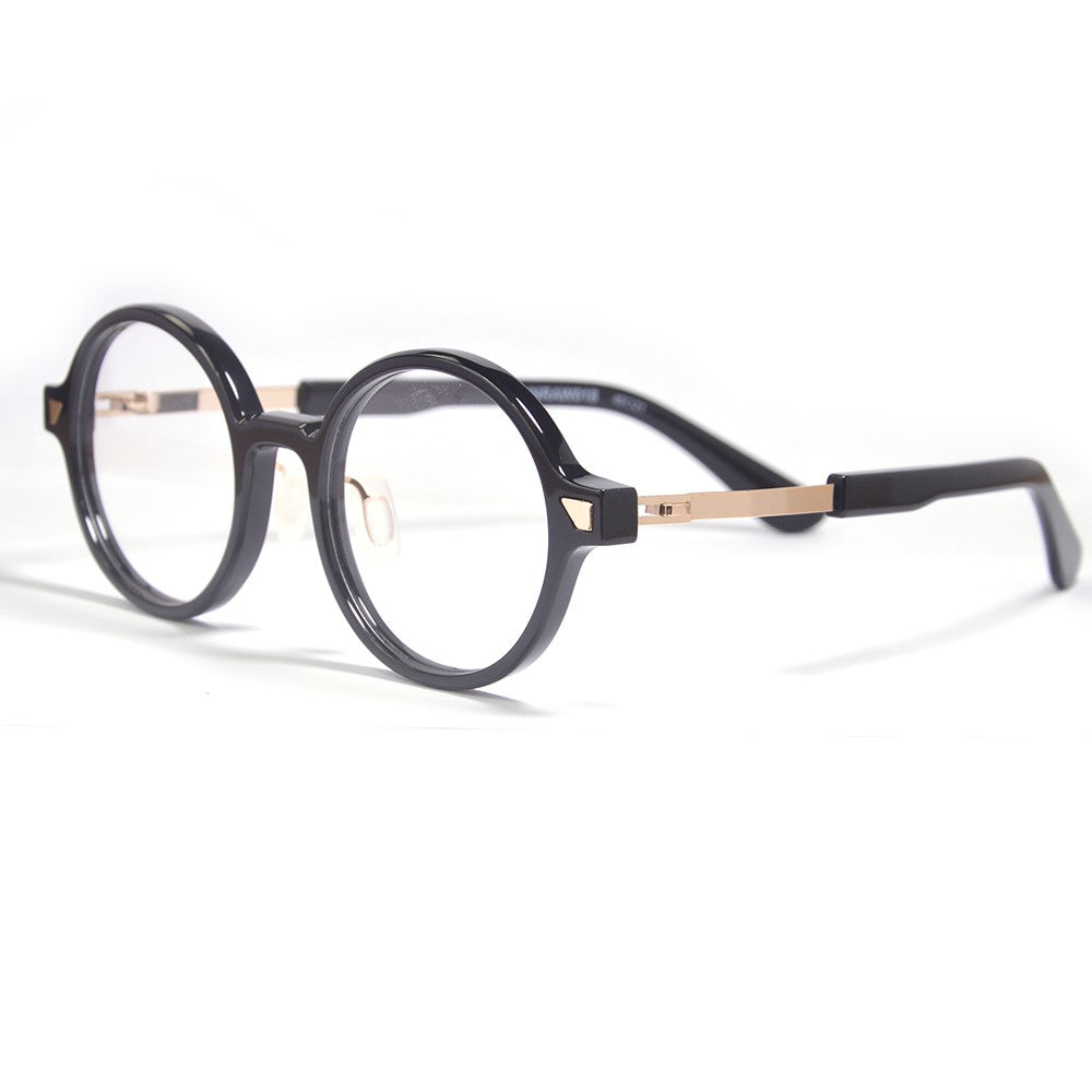Óculos de Grau de Acetato Redondos Grandes da Moda para Mulheres Óculos Redondos de Tamanho Grande para Homens Design Alemão Flexível com Grau