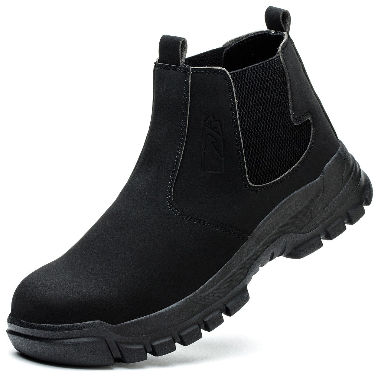 Sapatos de Segurança Impermeáveis Masculinos com Biqueira de Aço Botas de Couro Calçado Masculino Sapatos de Trabalho Indestrutíveis para Construção Marrom