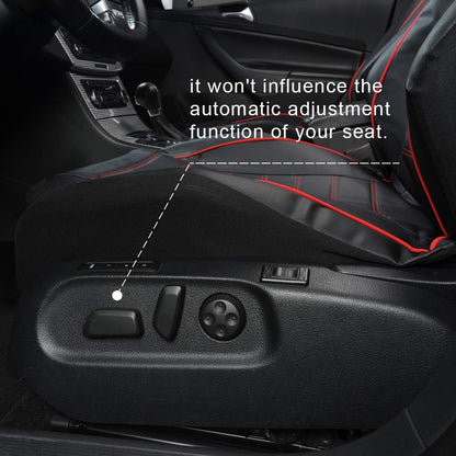 2pcs Universal PU Leather Car Full Seat Cover High Rear Bucket Seat Cover Suitable For Most Car Truck SUV Seat Accessories