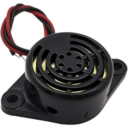 10 PEÇAS SFM-27 DC 3-24V 12V 90dB Buzina Eletrônica Ativa Piezo de Alto Decibel Alarme Sonoro Contínuo (Preto)
