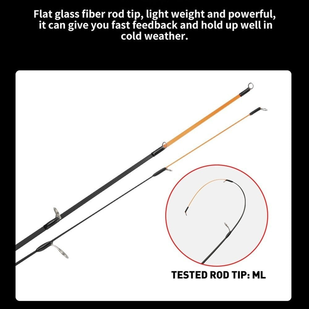 2 Section Winter Ice Fishing Rod Ultralight Design Spinning Type Spinning Rod 52cm Length Ultralight Fishing Pole Ice Fishing