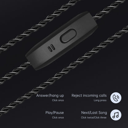 Fone de ouvido ND DTS de cabeça chata, grau audiófilo, HIFI de alta qualidade para computador e celular, orifício redondo, semi-intra-auricular com fio