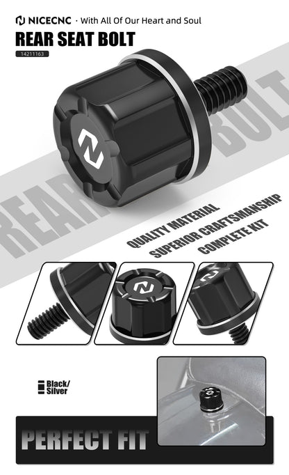 Para Harley Street Glide FLHX 2006-2023 Parafuso do Banco Traseiro Parafuso Capa Maçaneta Fat Boy FLFBS 114 Heritage Classic FLHCS 114 2018-2023