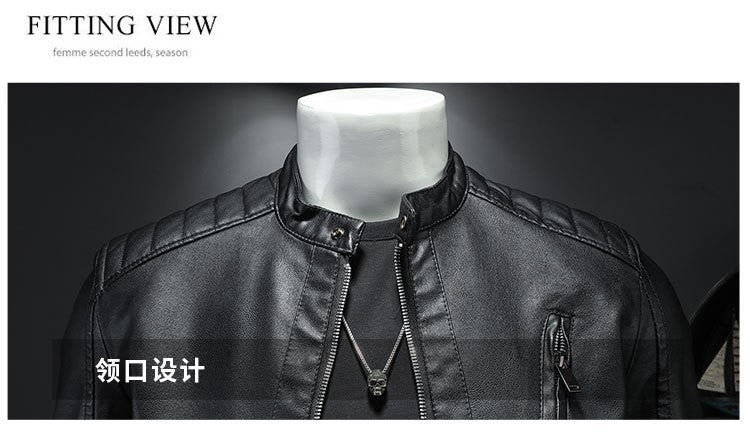 Men White Locomotive Leather Jackets Moto Biker Pu Leather Coats High Quality Male Spring Autumn Slim Leather Jackets Size 5XL