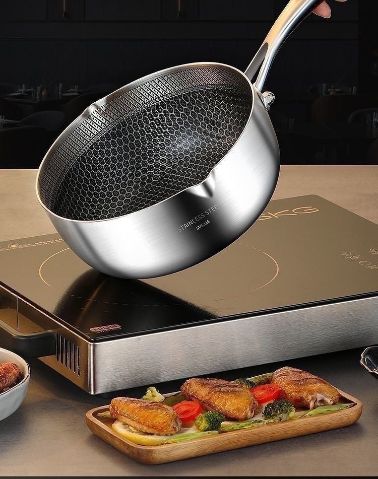 MOEYE Soup Pot 316L Antibacterial Stainless Steel Milk Pot 5 Layers Thickened Bottom Non-stick Cooking Pot Kitchen Saucepan