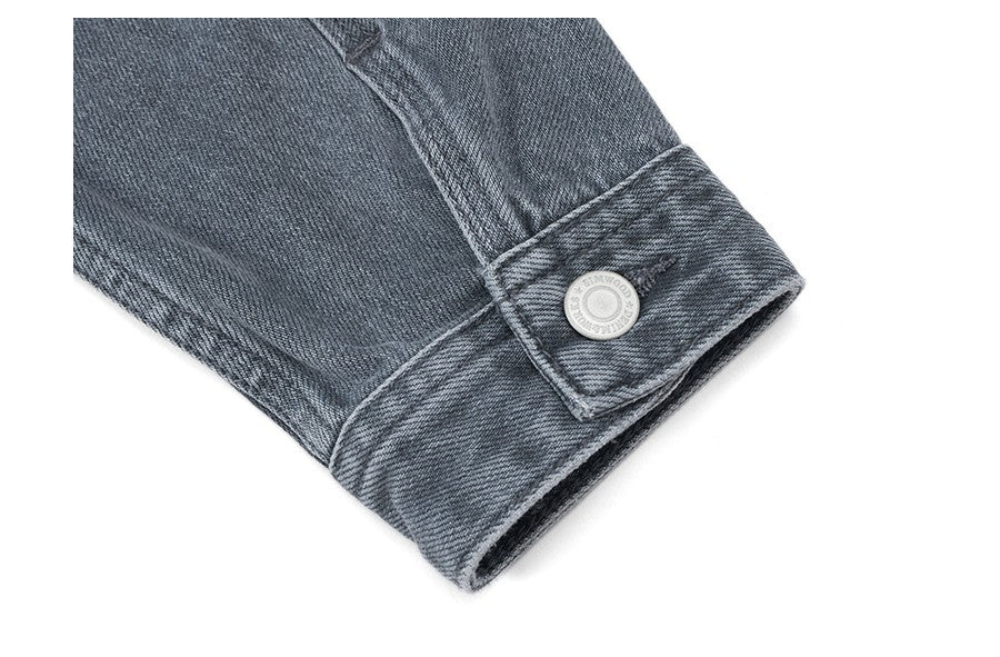 SIMWOOD 2025 Autumn New Oversize Denim Jackets Men 12oz Washed Classical Denim Coats