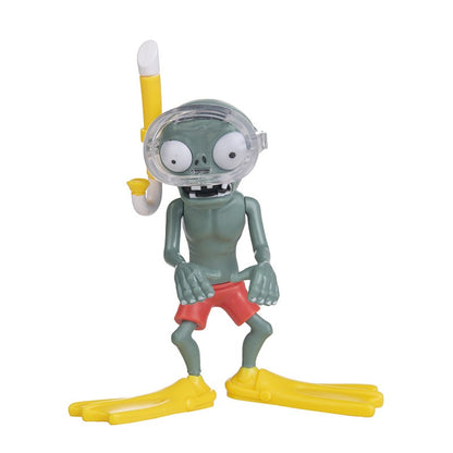 Plantas vs Zumbis Boneco Anime Obstáculo Zumbi Pirata Disparervilha Borracha Dura Borracha Macia Figura de Ação Modelo Jogo de Batalha Presente