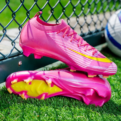 New Men's Football Boots Training Cleats Sneakers Soccer Shoes Wholesale FG Top Quality Non-Slip Drop Shipping Unisex Adult