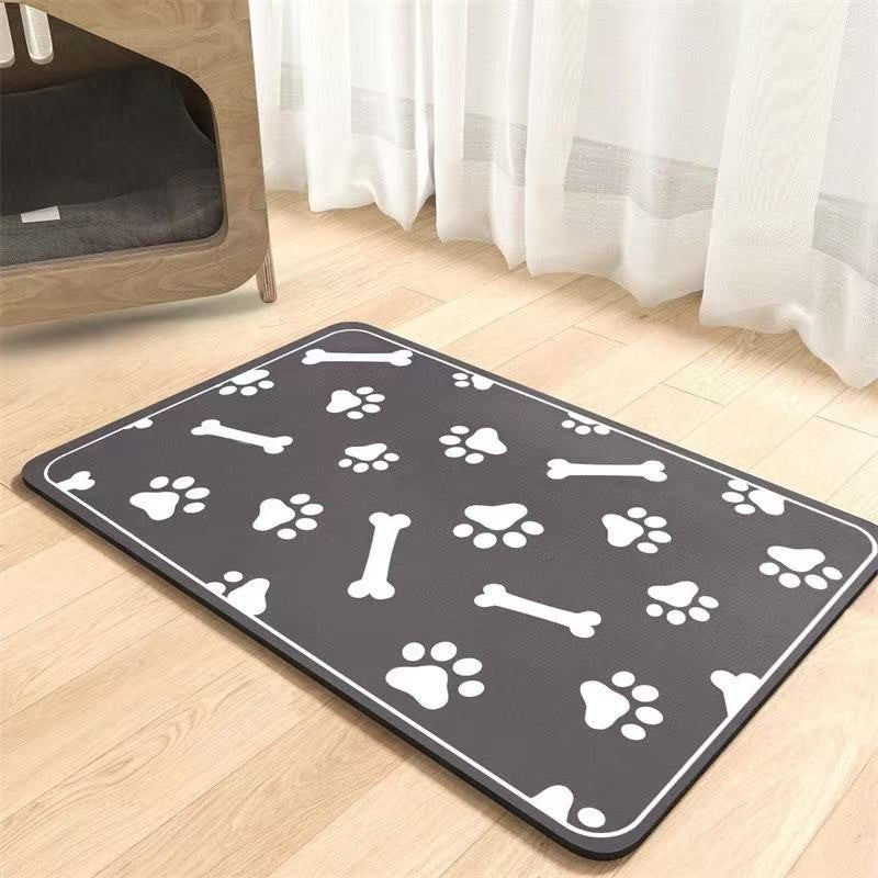 Tapete para Alimentação de Inverno - Jogo Americano Absorvente para Cães e Gatos com Parte Traseira Emborrachada Impermeável e Secagem Rápida