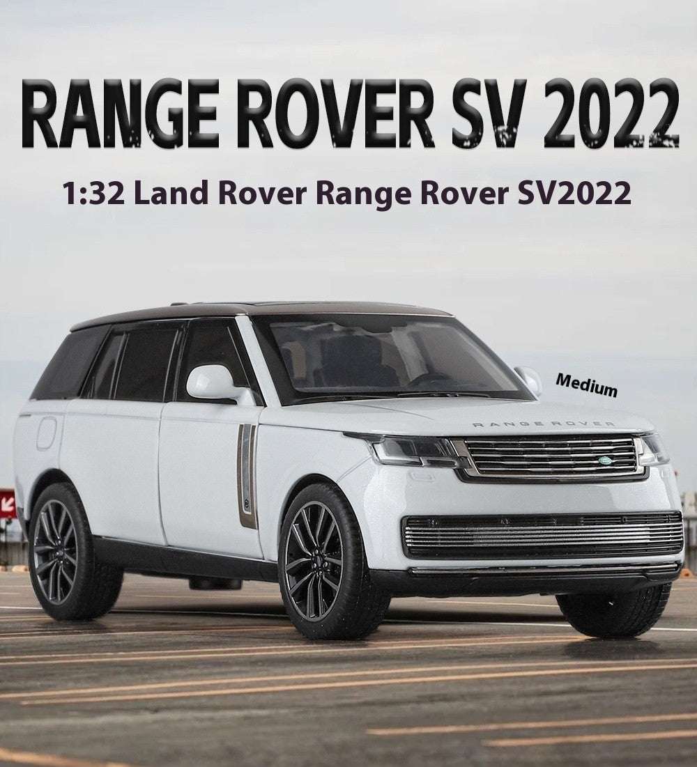 1:32 Land Rover Range Rover SV2022 SUV Diecast Alloy Model Computer Desktop Ornaments Miniatures Model Present for Childrens