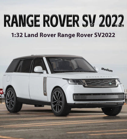 1:32 Land Rover Range Rover SV2022 SUV Diecast Alloy Model Computer Desktop Ornaments Miniatures Model Present for Childrens