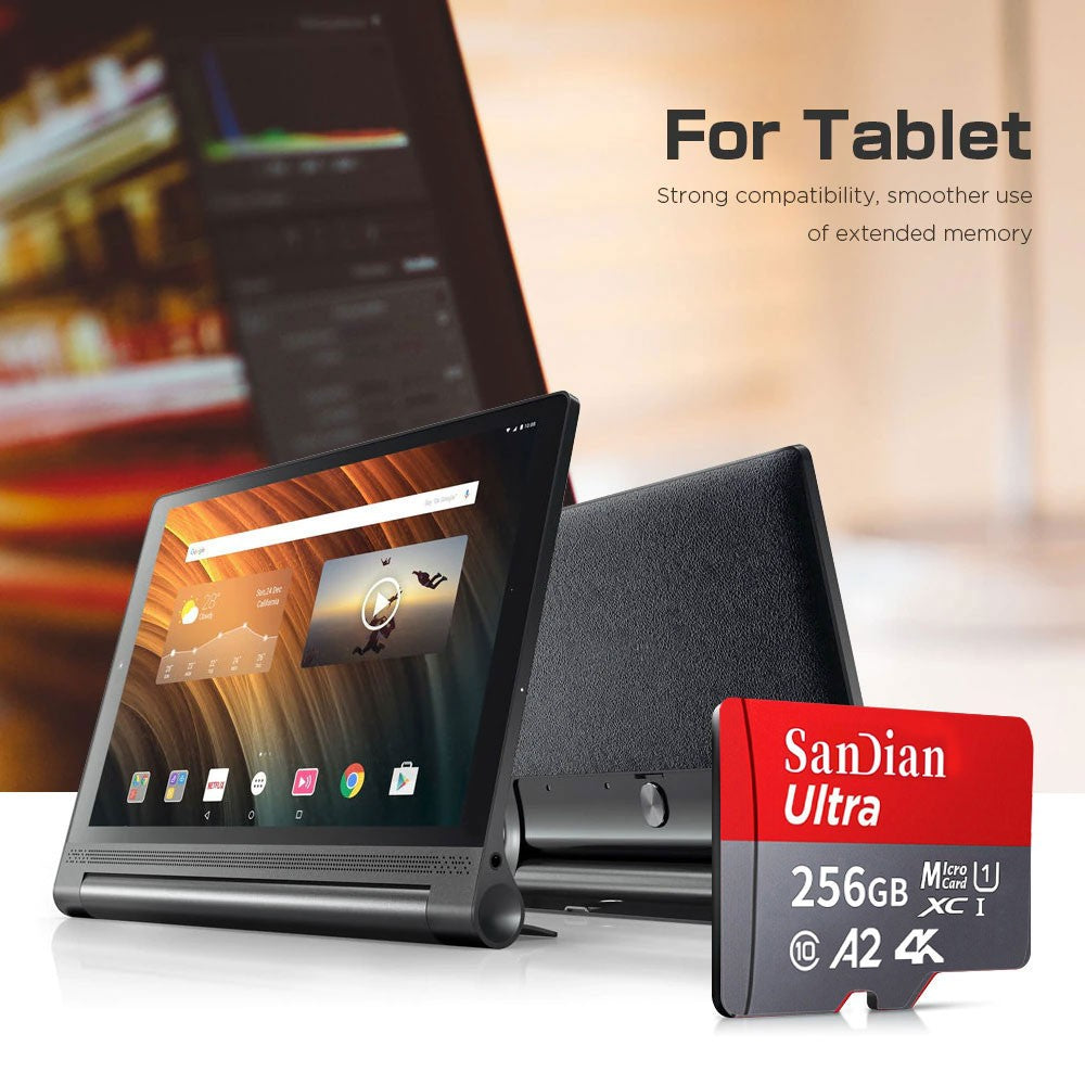 Cartão SD de alta capacidade 512 GB 256 GB Micro TF Cartão Flash 1 TB 2 TB Cartão de Memória Resistente Classe 10 Cartões SD Rápidos Para Telefone PC Tablet