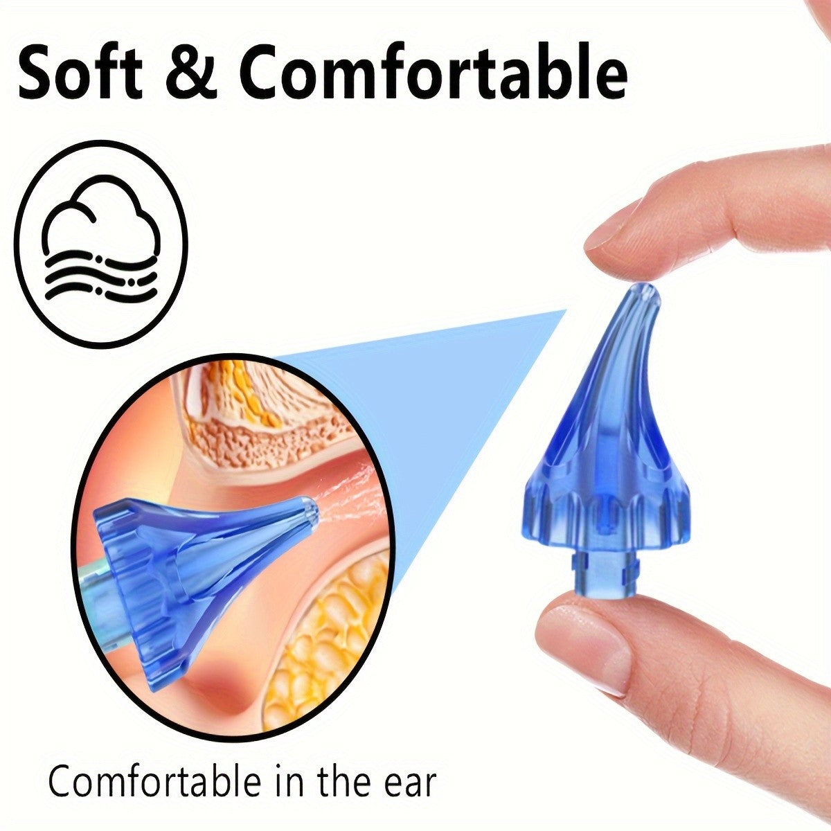 9 peças ferramenta eficaz para remover cera de ouvido com seringa para limpeza de ouvidos, kit de limpeza de ouvidos de viagem para limpeza suave dos ouvidos cera de ouvido