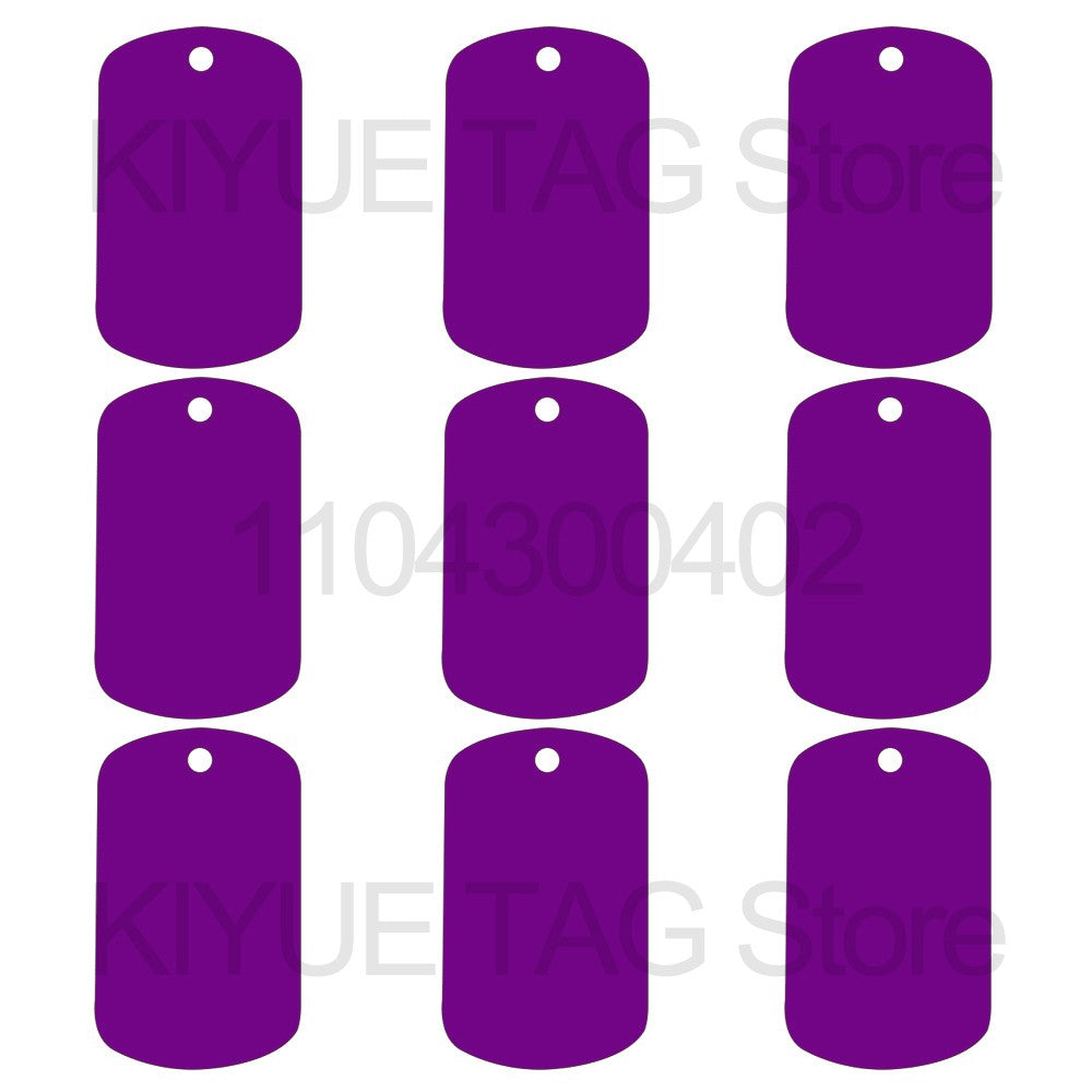 Wholesale 100Pcs Stamping Blanks Aluminum Tags Nameplate Engraving Keychain Crafts Military Tag Dog ID Tags Personalized Signs